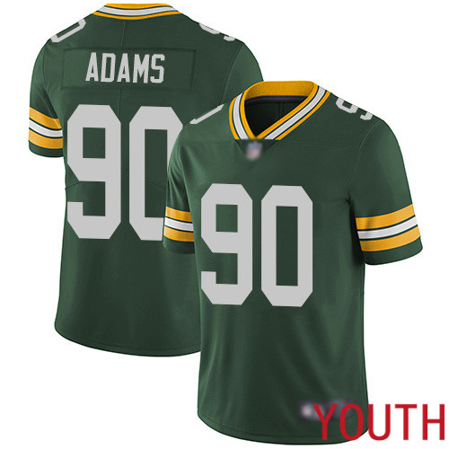 Green Bay Packers Limited Green Youth 90 Adams Montravius Home Jersey Nike NFL Vapor Untouchable